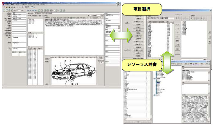 PAT-LIST-GLSから起動して用語をシソーラス化